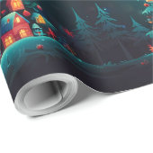 Grappig Sneeuwman Kerstkunstwerk Cadeaupapier (Rol Hoek)