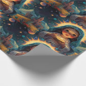 Grappig Sneeuwman Kerstkunstwerk Cadeaupapier (Hoek)