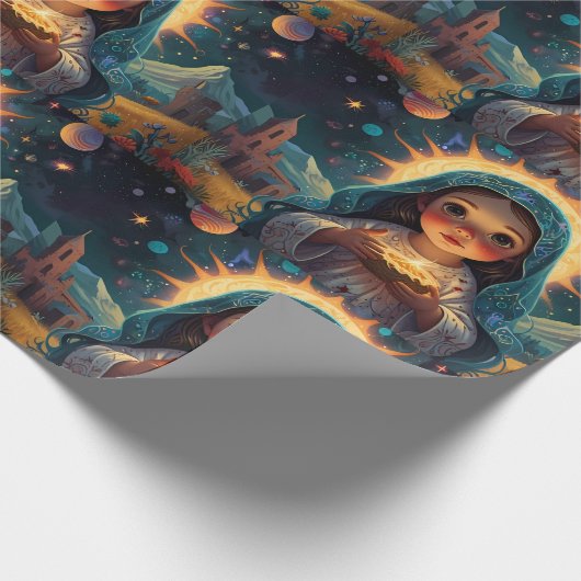 Grappig Sneeuwman Kerstkunstwerk Cadeaupapier (Hoek)