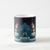 Grappig Sneeuwman Kerstkunstwerk Koffiemok (Center)
