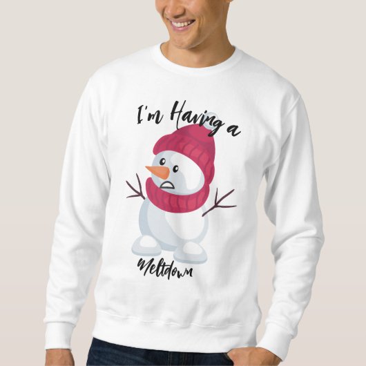 Grappig Sneeuwman Sweatshirt - 'Ik ben aan het sme (Voorkant)