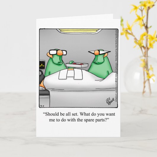 Grappig, snel Wenskaart Kaart (Gele Bloem)