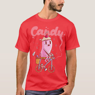 Grappig Snoep op een fiets T-shirt