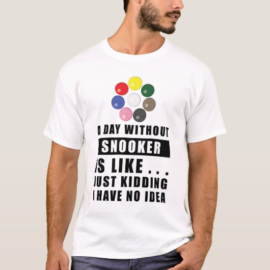 Grappig Snooker Design T-shirt (Voorkant)