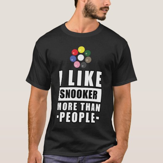 Grappig snookerontwerp t-shirt (Voorkant)