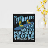 Grappig Snowboard Snowboarder cadeau Kaart (Gele Bloem)