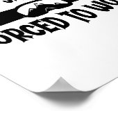 Grappig snowboarden geboren bij snowboarder poster (Hoek)