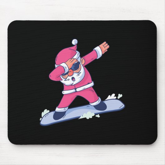 Grappig Snowboarden Gift Kerstmis Snowboard Apress Muismat (Voorkant)