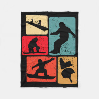 Grappig Snowboarden liefhebber Snowboarder Winters Fleece Deken