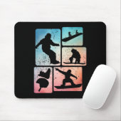 Grappig Snowboarden liefhebber Snowboarder Winters Muismat (Met muis)