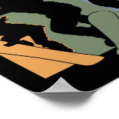 Grappig Snowboarden liefhebber Snowboarder Winters Poster (Hoek)