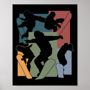 Grappig Snowboarden liefhebber Snowboarder Winters Poster