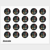 Grappig Snowboarden liefhebber Snowboarder Winters Ronde Sticker (Vel)