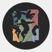 Grappig Snowboarden liefhebber Snowboarder Winters Ronde Sticker (Voorkant)