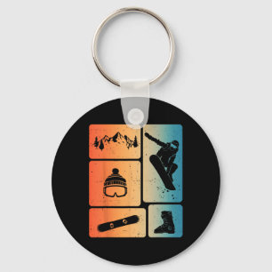 Grappig Snowboarden liefhebber Snowboarder Winters Sleutelhanger