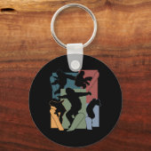 Grappig Snowboarden liefhebber Snowboarder Winters Sleutelhanger (Voorkant)