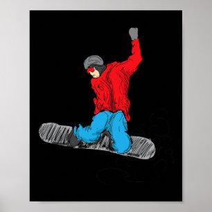 Grappig Snowboarden Shirt - Sneeuwboarder Lovers G Poster