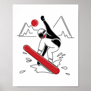 Grappig Snowboarden - Snow Boarder Lovers Gift Poster