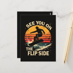 Grappig Snowboarden - Zie Je Aan De Andere Kant Briefkaart