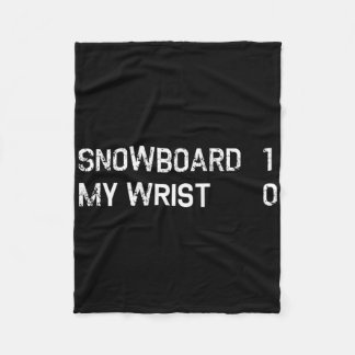 Grappig Snowboarding letsel herstel gebroken pols Fleece Deken