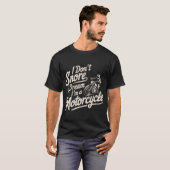 Grappig Snurken Biker Motorfiets Kleding T-shirt (Voorkant volledig)