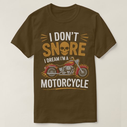 Grappig Snurken Biker Motorfiets Kleding T-shirt (Design voorkant)