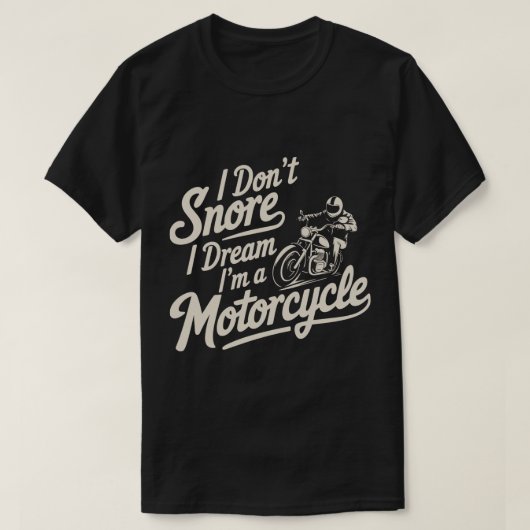 Grappig Snurkende Biker Motorfiets Kleding T-shirt (Design voorkant)