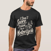 Grappig Snurkende Biker Motorfiets Kleding T-shirt (Voorkant)
