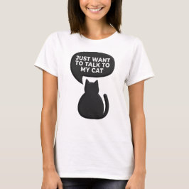 Grappig Sociaal Angst Kat T-shirt | Cadeau voor Ka