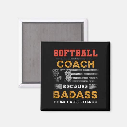 Grappig Softbal Coach Gift voor mannen, Bad Softba Magneet (Voorkant / Achterkant)
