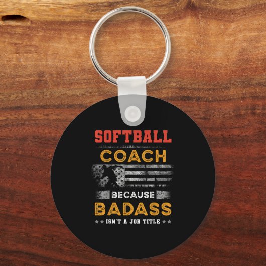 Grappig Softbal Coach Gift voor mannen, Bad Softba Sleutelhanger (Voorkant)