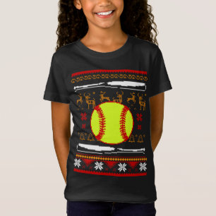 Grappig softbal kerstcadeau t-shirt