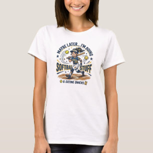 Grappig softbal meisjes T-shirt