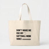 Grappig softbal moeder Moederdag cadeau voor moede Grote Tote Bag (Voorkant)