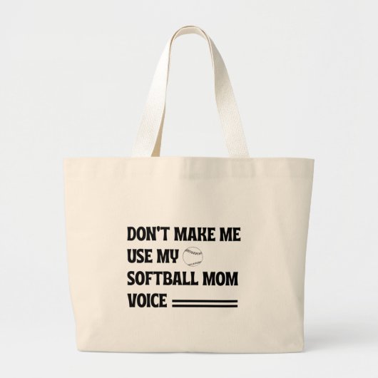 Grappig softbal moeder Moederdag cadeau voor moede Grote Tote Bag (Voorkant)
