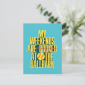 Grappig Softbal Weekend Bij Het Honkbalveld Briefkaart (Staand voorkant)