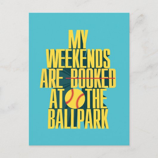 Grappig Softbal Weekend Bij Het Honkbalveld Briefkaart (Voorkant)