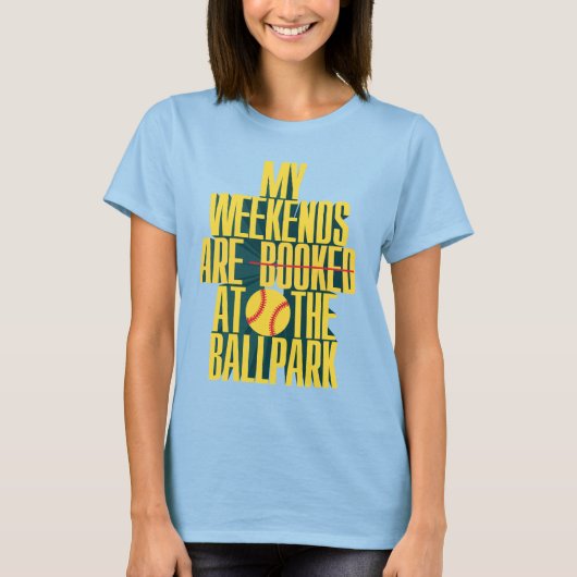 Grappig Softbal Weekend In Het Stadion T-shirt (Voorkant)