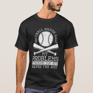 Grappig Softball - Batterij Pitcher Catcher Softba T-shirt