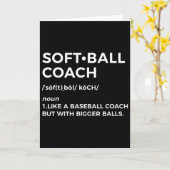 Grappig Softll Coach Cadeau - Softll Coach Kaart (Gele Bloem)