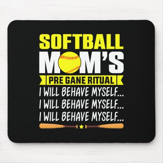Grappig Softll Moeder Shirt Softll Moeder's Pre Ga Muismat (Voorkant)