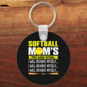 Grappig Softll Moeder Shirt Softll Moeder's Pre Ga Sleutelhanger (Voorkant)