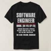 Grappig Software Engineer Definitie Computerprogra T-shirt (Design voorkant)