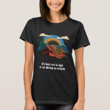 Grappig Solar Eclipse T-shirt Vrouwen Woestijn Lan