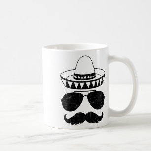 Grappig Sombrero gezicht met snor voor Mexicaanse Koffiemok