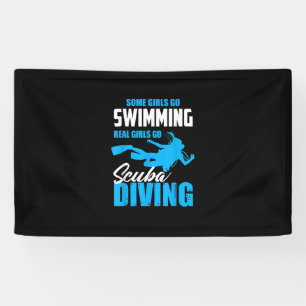 Grappig Sommige Meisjes gaan zwemmen Echt Meisjes Spandoek