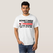 Grappig Soms vroeg ik me af of frisbee groter werd T-shirt (Voorkant volledig)