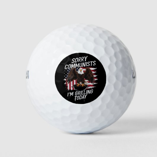 Grappig Sorry Communisten Ik Ben Vanavond Aan Het  Golfballen (Voorkant)