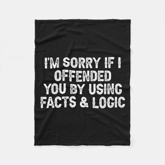 Grappig, sorry dat ik je beledigd heb door feiten fleece deken (Voorkant)
