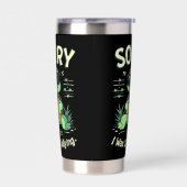 Grappig Sorry dat ik laat schildpad met retro esth Geïsoleerde Drinkbeker (Links)